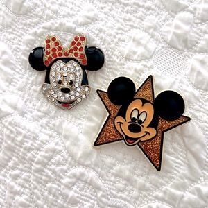 Vintage Disney Mickey Mouse and Minnie mouse pins